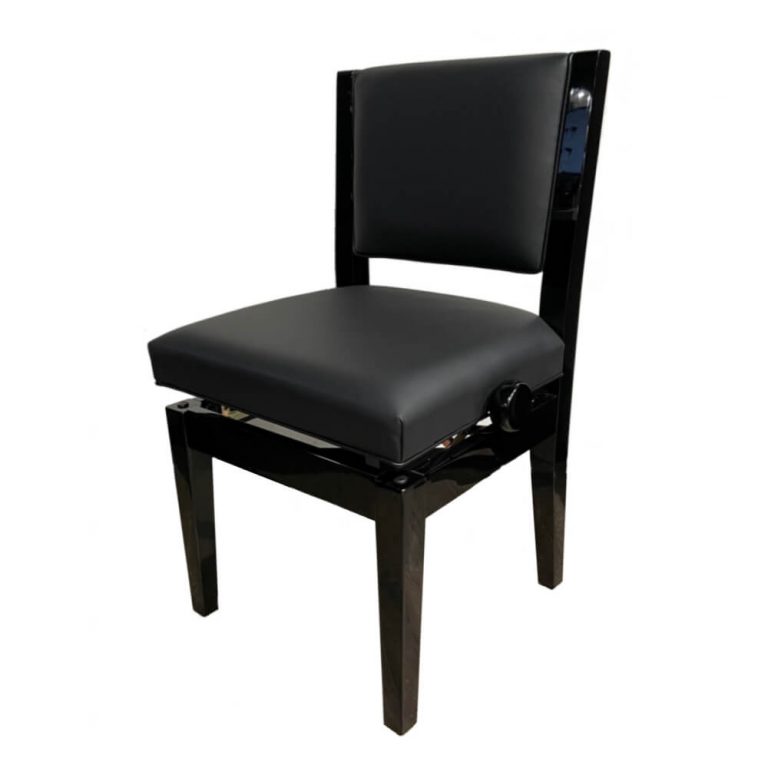 FS601 Adjustable Piano Chair Polished Ebony Australian Piano Warehouse